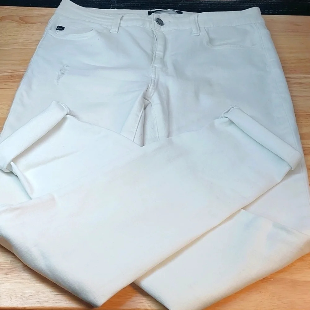 Kancan-11/29 white stretch jeans skinny ankle Euc Casual Classic Mid Rise